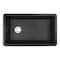 Msi Black Single Bowl 31in X 19in Quartz Undermount  Kitchen Sink ZOR-QTZ-SBSNK-0103 - alternate 6